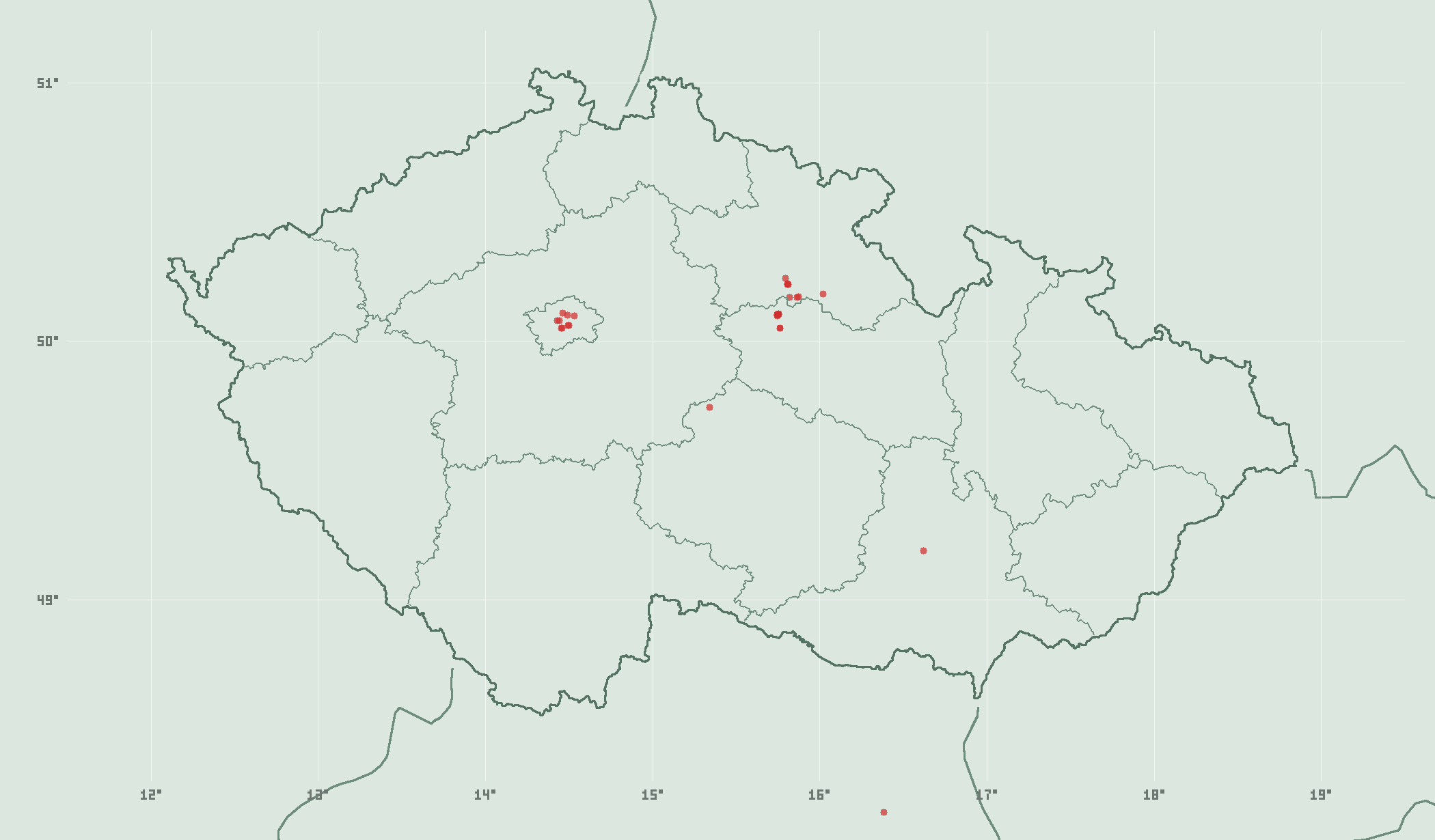 Mapa splněných challenge